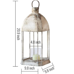 Modern High Selling Stainless Steel Glass Hanging <b>Lantern</b> <b>Black</b> Matte Finish Durable Eco-Friendly Indoor Christmas Valentine's - Product Image 4