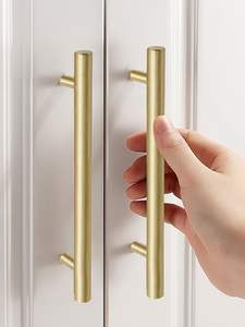 Manija de Puerta de Latón Sólido de Grado Industrial, Manija de Latón Grueso y Resistente, Manija de Entrada Comercial Grande de Latón - Product Image 4