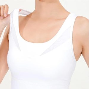 Ensemble de yoga unisexe blanc : Crop top à col rond, short taille haute et brassière, 100% coton, anti-humidité, taille élastique, sans manches - Product Image 2