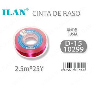 ริบบิ้นผ้าซาตินสีชมพูฟูเชีย 2.5 ม. 25 หลา D15 - Product Image 3