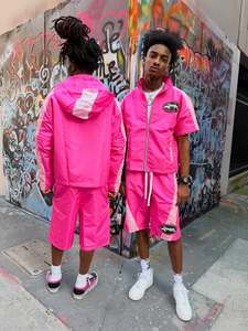 Custom Manufacturer <b>Zip</b> <b>up</b> <b>Jacket</b> Lightweight Jogger Set Casual Sportswear Nylon Tracksuit Set for Men - Product Image 5