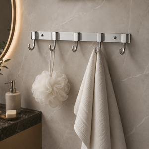 Heavy Duty Stainless Steel 5 Hook Wall Mounted Coat <b>Rack</b> Towel Clothes Robe Key Holder Organizer for Bathroom Kitchen Entryway - Product Image 3