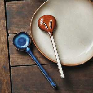 Petite cuillère mélangeuse en céramique pour la maison, multi-usages, pour porridge, dessert, café, thé, soupe, cuisson, en céramique, pour crème glacée UO - Product Image 5