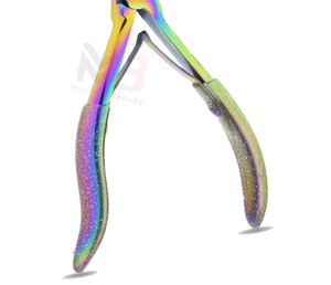 Pinzas para Extensiones de Cabello Magma Beauty, Acero Inoxidable con Recubrimiento Arcoíris, Herramienta Profesional para Instalar y Retirar - Product Image 5
