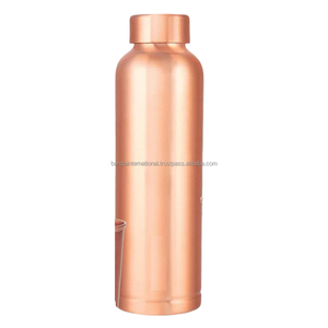 Botella de cobre de alta calidad con acabado martillado y pulido para beber y uso en la cocina, botella de cobre a prueba de fugas. - Product Image 6