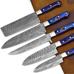 Coffret de couteaux de cuisine en acier Damas LEGACY BLADES avec logo personnalisé, collection Premium Chef, manche en bois, fabricant OEM ODM - Product Image 2