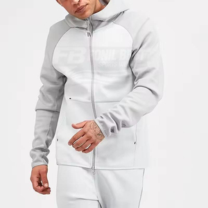 Sudadera con capucha 2 en 1 para hombre, de algodón y forro polar, con cremallera completa, para deporte y gimnasio, de invierno, de alta calidad, con logotipo personalizado, venta al por mayor, gran éxito de ventas - Product Image 3
