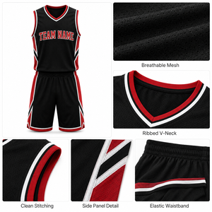 Conjuntos de Baloncesto Deportivos para Adultos de Talla Grande, Jersey, Pantalones Cortos, Calcetines, Diseño de Logotipo de Club Personalizado, Malla Bordada, 100% Poliéster, Atlético - Product Image 3