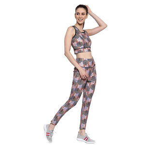 Conjunto Deportivo para Mujer, Diseño Sólido, Ropa de Gimnasio, Yoga, Sublimación, Conjuntos de Ejercicio - Product Image 4