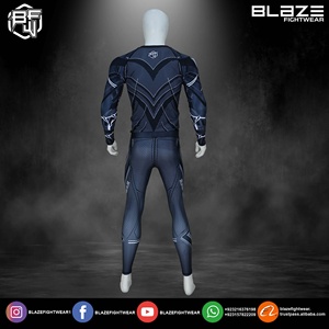 เสื้อต่อสู้ Blaze สำหรับผู้ชายผ้าโพลีเอสเตอร์ผ้าสแปนเด็กซ์แขนยาวพิมพ์ซับลิเมชัน - Product Image 4
