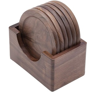 Wholesale Eco-Friendly Beech & Walnut Wooden <b>Coasters</b> Round and Square <b>Drink</b> Mat Set Custom Logo Wood <b>Coaster</b> <b>for</b> Coffee & Bars - Product Image 4