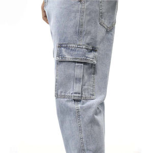 Pantalones Cargo de Mezclilla Cumbre Sports Personalizados OEM con Bolsillos, Estilo Vintage Casual, Corte Recto Ajustado, Transpirables - Product Image 3