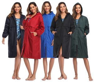 Parka de bain unisexe pour adultes, confortable, doublée de polaire, parka de bain surdimensionnée, imperméable, chaude, doublée de sherpa, poncho de change, robe de bain - Product Image 5