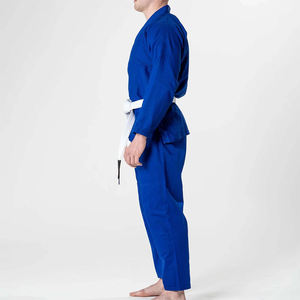 Men's <b>Blue</b> Judo Uniform 100% Cotton Breathable Martial Arts Wear Regular Fit Adult Size - Product Image 5