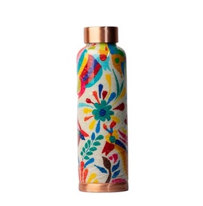 Most Popular Pure <b>Copper</b> <b>Water</b> <b>Bottle</b> for Indoor Home Villa Hotel Use Stylish Drinkware <b>Copper</b> <b>Bottle</b> With Printed Designs - Product Image 1