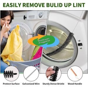 Spazzola per la pulizia di condotti e fessure da 30 pollici, per la rimozione di pelucchi e polvere, adatta per asciugatrici, condotti di ventilazione e serpentine di frigoriferi, ideale per la pulizia di condotti di aspirazione di abiti. - Product Image 4