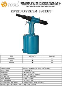 Riveteuse pneumatique industrielle compatible Huck C6L pour rivets de 3/16'' et 1/4'' - Product Image 3