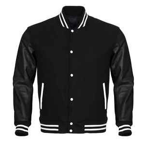 2025 Unisex Custom Logo Stand Collar Varsity <b>Jacket</b> Wholesale Cotton <b>Fleece</b> Baseball Letterman Winter Woven Fabric <b>Jacket</b> - Product Image 1