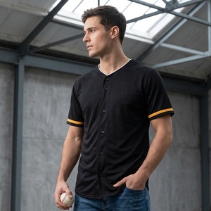 Camiseta Deportiva Personalizada con Cuello en V y Botones al Frente, Uniforme de Equipo de Manga Corta, Venta al Por Mayor, Marca Privada, Fabricante OEM ODM - Product Image 2