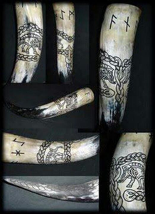 Cuerno Vikingo Moderno Hecho a Mano en India, Ecológico, Pulido, de Cuerno Natural Real de Alta Calidad - Product Image 2