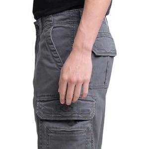 Shorts pour hommes à taille mi-haute avec cordon de serrage et fermeture élastique, en Spandex/Polyester, tricoté, extensible, séchage rapide, respirant, athlétique, décontracté, avec poches - Product Image 2