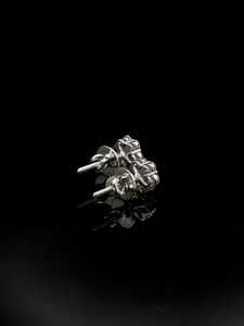 Pendientes con Forma de Flor y Racimo de Diamantes Moissanite, Plata 925, Joyería Clásica para Uso Diario de Mujer - Product Image 5
