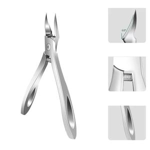 Coupe-ongles professionnel en acier inoxydable, lame plate droite, pointe acérée, pour usage adulte, style simple - Product Image 1