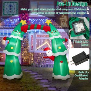Arco Gonfiabile Natalizio Illuminato di Babbo Natale da 3,3 Metri per Decorazioni Esterne - Product Image 4