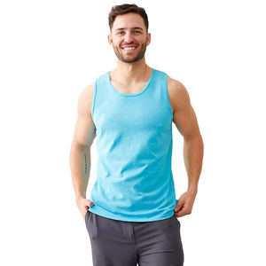 Tallas grandes por encargo de buena calidad Precio al por mayor 100% algodón Ropa de hombre Ropa de gimnasio Ropa de fitness Camiseta sin mangas - Product Image 3