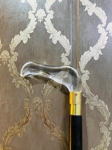 Bastón Invisible de Madera de Palisandro, Plegable en 3 Partes, Mango Transparente, Punta de Latón Pulido, Diseño Multifuncional, ARTESANÍA ANTIGUO TESORO DEL MUNDO - Product Image 5