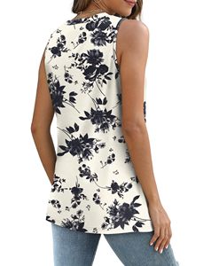 Camiseta sin mangas holgada con ojales para mujer, ropa casual de moda, pedido al por mayor - Product Image 2