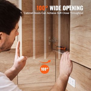 Set da 60 Cerniere per Mobili, Cerniere per Ante di Armadi da Cucina a Sovrapposizione Parziale, Angolo di Apertura 100 Gradi, Chiusura Morbida, Cerniere Nascoste per Armadietti - Product Image 5