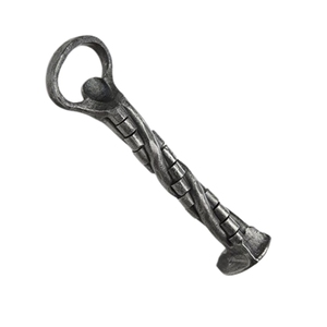 Abridor de botellas de hierro con acabado en polvo negro mate, de diseño elegante y aspecto primitivo, para decoración de bar. - Product Image 2