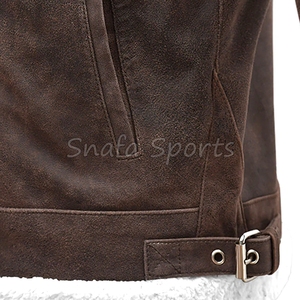 Veste en cuir classique et élégante pour homme, veste en cuir d'hiver pour homme, durable et chaude, collection de vêtements d'extérieur d'inspiration vintage - Product Image 3