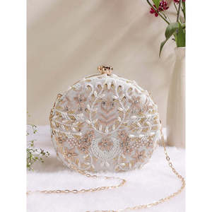 HUMRAN EXPORT Handcrafted Embellished Designer <b>Clutch</b> From India - Product Image 1