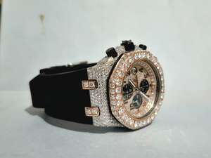 Montre en diamant moissanite de qualité supérieure, élégante et luxueuse, pour les professionnels, disponible au prix d'usine, montre à quartz - Product Image 3