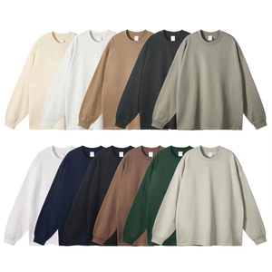 Sudaderas de Manga Larga con Cuello Redondo, 100% Algodón, Color Sólido, Personalizadas, al por Mayor, para Hombre y Mujer, Suministro del Fabricante - Product Image 2