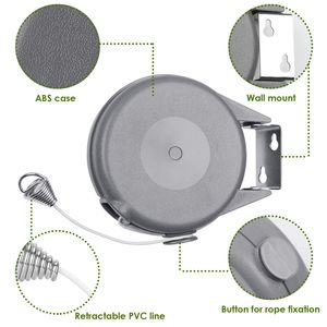 Stendibiancheria Automatico Retrattile da Esterno da 15 Metri con Corda in PVC per Lavaggio e Asciugatura, Accessorio per Piatti e Stoviglie - Product Image 2