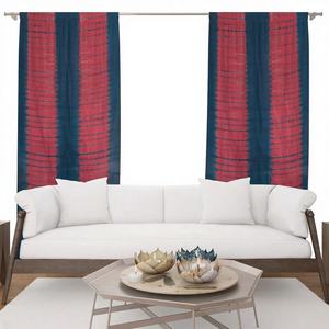 Rideaux de fenêtre à 2 panneaux Tie Dye avec cantonnières, filtrage de la lumière et intimité pour le salon - Product Image 1