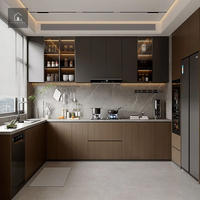 Harga Pabrik XINGRUO, Desain Lemari Dapur Lengkap, Furnitur Lemari Dapur Custom