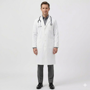 Bata de Laboratorio Médica Resistente, Bata Blanca Profesional para Doctor, para Hospital y Laboratorio - Product Image 1