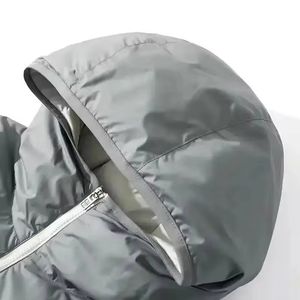 Blouson matelassé vintage pour homme, grande taille, en toile écologique, respirant, léger, imperméable, 80 % duvet, avec fermeture éclair - Product Image 5