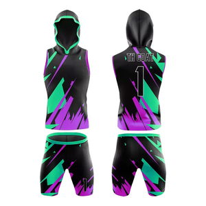 Nuevo Diseño de Uniforme Masculino 7v7, Uniformes con Capucha sin Mangas y Pantalones, Jersey de Fútbol Americano Sublimado de Moda, Uniformes 7v7 - Product Image 4