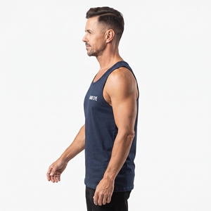 Camiseta Deportiva sin Mangas para Hombre, Color Azul Marino, Camiseta de Tirantes para Gimnasio, Chaleco Atlético Ligero para Entrenamiento Deportivo - Product Image 4