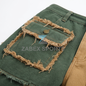Pantalones Vaqueros Anchos de Mezclilla con Parches Deshilachados para Hombre, Diseño Personalizado OEM ODM, Jeans Cargo Holgados de Alta Calidad, Ropa de Moda de Pakistán - Product Image 3