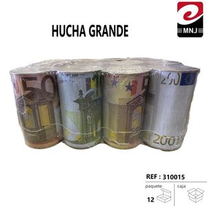 กระปุกออมสินฮูชากรานเด ดีไซน์ยูโร 50 100 200 ยูโร  แบบกลม ทำจากพลาสติก - Product Image 1