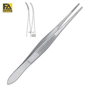 Pinzas Graefe semicurvas con dientes serrados para cirugía general, instrumento quirúrgico manual, certificado CE clase I - Product Image 1