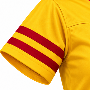 Maillot de football athlétique pour femme PDK, T-shirt à col en V et manches courtes, design sportif avec grand emblème bouclier et double - Product Image 5