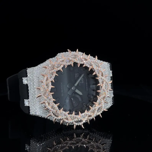 นาฬิกาข้อมือผู้ชาย Starspire Jewels สไตล์ฮิปฮอปสุดหรู ระบบควอตซ์ ETA ประดับเพชรโมอิสซาไนต์และคริสตัล ตัวเรือนโลหะ ขนาด 42 มม. - Product Image 6