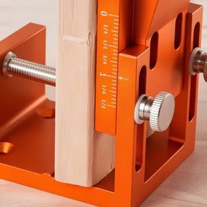 <b>Adjustable</b> 0.47 1.89 Pocket Hole Jig Kit for Wood Includes Step Drill Hex Wrench Drill Stop Ring <b>Square</b> Drill Bits for Wood - Product Image 3